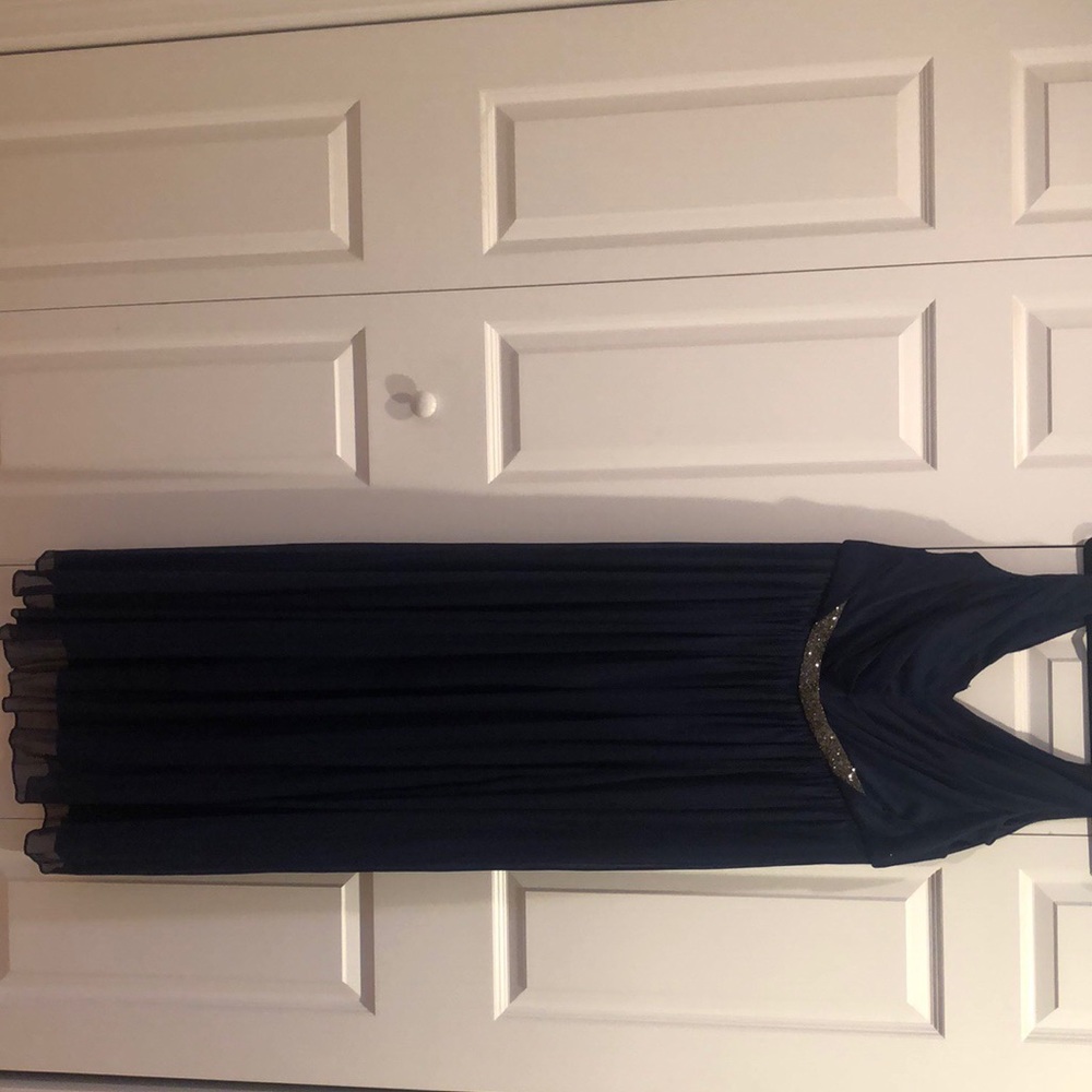 Navy Blue David’s Bridal Bridesmaid dress